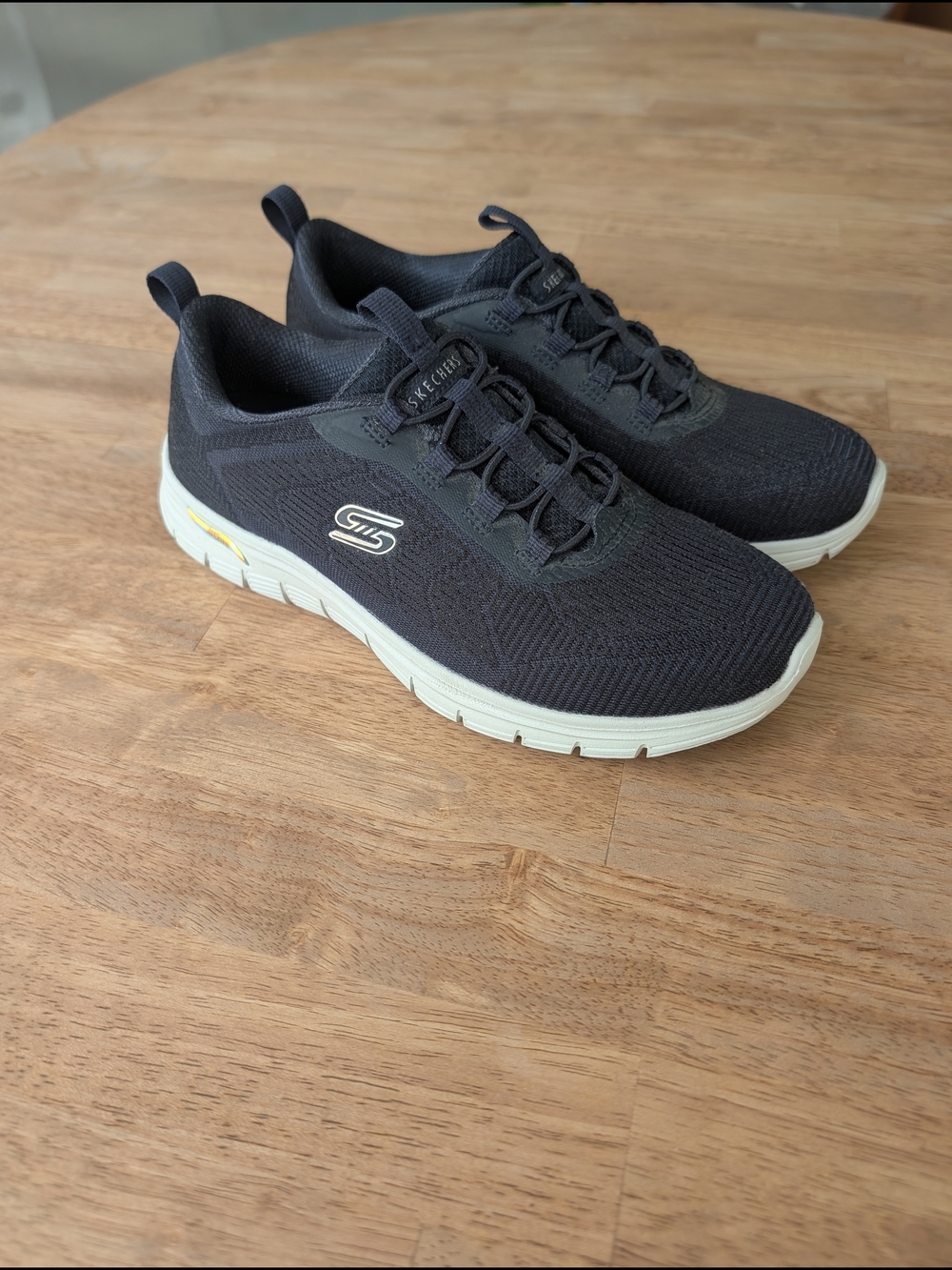 Skechers Navy Slip-On Memory Foam Trainer for Women 6.5